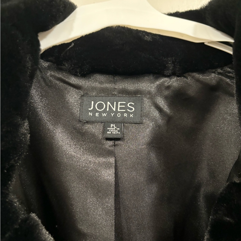 FAUX black fur coat